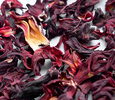 Whole hibiscus petals